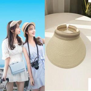 리프 썬캡 햇빛차단 여성 라탄 모자 여름 썬바이저 X ( 2매입 )