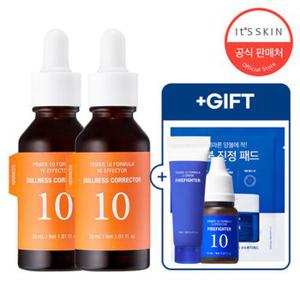 [잇츠스킨] 파워10 포뮬라 와이이 이펙터(톤결보정)x2개 +크림10ml+이펙터10ml+패드1매