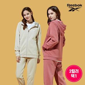 [REEBOK] NEW 리복 여성 특양면 후드집업+밴딩팬츠 2종세트 택1[31650375]