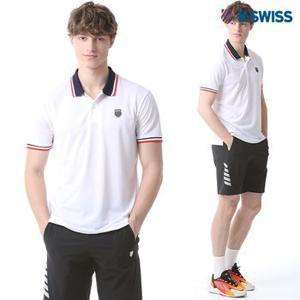 [케이스위스(K-SWISS)] 사이드 배색 버튼 카라티