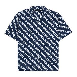 [카이아크만] 남성 레터링 반소매 셔츠(KQBSH690M0_NV)