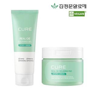 [김정문알로에] 큐어 피토그린 토너패드+리알로에 수딩젤 150ml