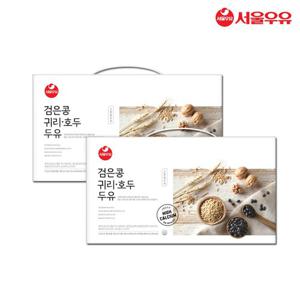 [서울우유] 검은콩귀리호두두유 190mlx40팩 빨대포함