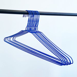 [행거/옷걸이]세탁소 꽈배기 옷걸이 행거 파랑색 50개
