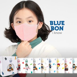 블루본 아이노우 어린이 컬러 마스크 소형 2D 50매
