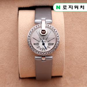 [로지워치] 까르띠에 여성시계 캡티브 가죽줄 명품 손목시계 다이아몬드 및 화이트골드 WG600008