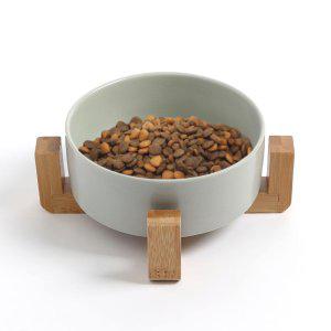 반려동물 우드받침 도자기식기 강아지 고양이밥그릇 (반품불가)