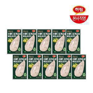 하림 냉장 수비드 닭가슴살 바질&올리브 100g 10팩