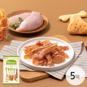 [듀먼] 통살육포 닭가슴살 5팩 / 국산닭 강아지간식