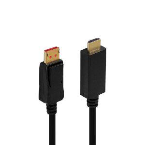 4K HDMI TO DP 케이블 2M 노트북 빔프로젝터 연결 선