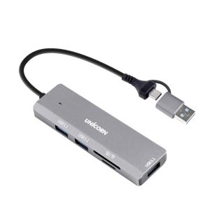 유니콘 TH-320AC USB3.1 3포트허브 멀티허브 카드리더기 (A타입 C타입 겸용)