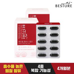 [베스처]헤모철 플러스 엽산 60캡슐*2박스(4개월분)