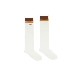 Color Blocks Over Knee Socks_Camel