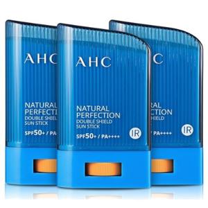 AHC 내추럴 퍼펙션 더블 쉴드 선스틱 22gX3개 (SPF50+ PA++++ /3중 기능성 자외선차단 선크림)