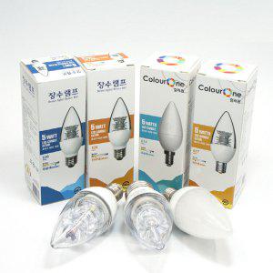 장수램프 LED촛대전구 캔들 5W E14/E17/E26