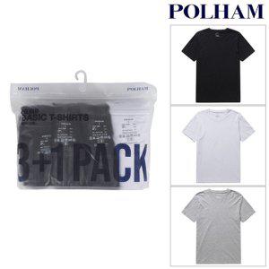 [현대백화점 천호점] [폴햄] PHC5TR3900 남녀공용 3+1 PACK 패키지 티셔츠