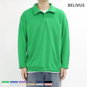 빌리버스 남자 티셔츠 BMD143 오버핏 긴팔 카라티