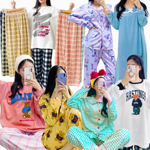  예쁨  가을 잠옷 모음전 / 파자마세트 원피스 티셔츠 레깅스 홈웨어팬츠 캡내장잠옷 슬립