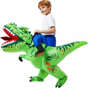 T-rex 공룡 풍선 코스튬 어린이 애니메이션 푸림 할로윈 크리스마스 파티 코스프레 의상, 어린이 성인용 드레스 슈트