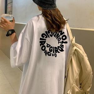 [여름신상/BT-19] SS 여성 오버핏 프린팅 반팔티셔츠 남녀공용 박스티 빅사이즈 반팔티/티셔츠