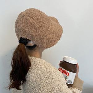 양털 버킷햇 여성 가을 겨울 니트 벙거지 모자