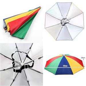 [라일리] Rly 우산 무지개 모자 선캡 머리 우산 야외 활동 운동