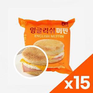 [자연맛남 햄버거]잉글리쉬머핀 모닝빵(냉동) 아침대용 (140g x 15개)