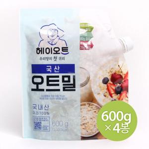 두보식품 헤이오트 국내산 오트밀 600g x 4봉