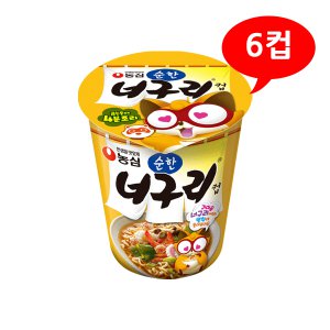 농심 너구리 컵 순한맛 63gx6컵 /B