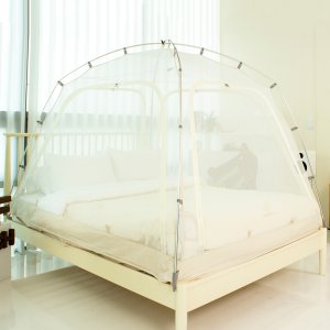 울프라운치 야외 침대 캐노피 모기장 바닥있는 대형 모기장 텐트 패밀리 캠핑 아기 싱글 슈퍼싱글 퀸 킹
