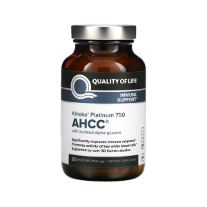 퀼리티오브라이프랩 AHCC 60캡슐 키노코 플래티넘 담자균류 덱스트린 dextrin