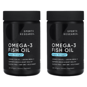 스포츠리서치 오메가3 피쉬오일 120캡슐 2개 지방산 Omega3 Fish Oil
