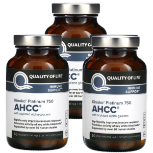 퀼리티오브라이프랩 AHCC 60캡슐 3개세트 키노코 플래티넘 담자균류 덱스트린