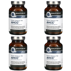 퀼리티오브라이프랩 AHCC 60캡슐 4개세트 키노코 플래티넘 담자균류 덱스트린