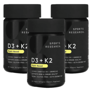 스포츠리서치 비타민 D3 K2 60캡슐 3개 콜레칼시페롤 메나퀴논 MK7