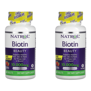 나트롤 비오틴 10000mcg 딸기맛 60정 2개 Biotin