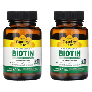 컨트리라이프 비오틴 10mg 60캡슐 2개 10000mcg Biotin