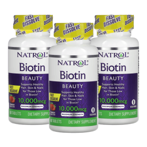 나트롤 비오틴 10000mcg 딸기맛 60정 3개 Biotin