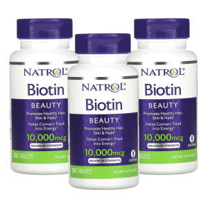 나트롤 비오틴 10000mcg 200정 3개 맥시멈 스트렝스 바이오틴 Biotin