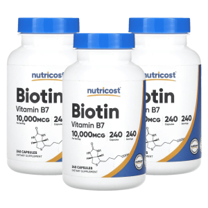 뉴트리코스트 비오틴 10000mcg 240캡슐 3개 Biotin