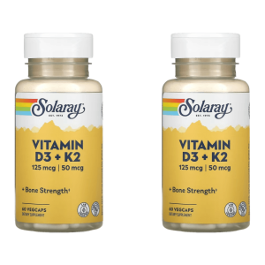 솔라레이 비타민D3 K2 60캡슐 2개 인산 칼슘 인 메나퀴논 Phosphorus