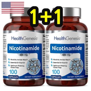 NMN 니코틴산아미드 Health Genesis 500mg 100정 2set