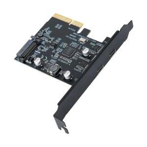 PCI-E 4X PCI-Express to USB 3.2 Gen2 C타입 듀얼 포트 확장 카드 Asm3142  10Gbps 지지대 X6 P9JB 1PC