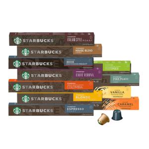 [스타벅스 Starbucks 네스프레소 호환 캡슐 10개입 10세트 13종 맛선택 총100개 골라담기