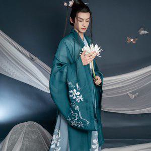 호위 무사 한복 궁중 선비 코스튬 옷 할로윈 의상 일본 전통 기모노 고대 자수 드레스 사무라이 코스프레
