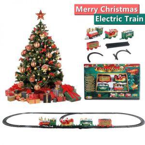 크리스마스 기차 세트 조립 철도 트랙 장난감 장식 트리 선물 생일 파티