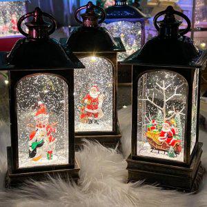 크리스마스 LED 오르골 A.사각타워 - 무드등 스노우볼 워터볼 스피커 랜턴 선물