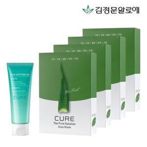 [김정문알로에] 큐어 알로에 마스크팩 시즌2 40매+수딩젤100ml