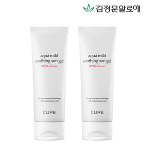 [김정문알로에] 큐어 마일드 수딩 선젤 선크림 60ml 2개