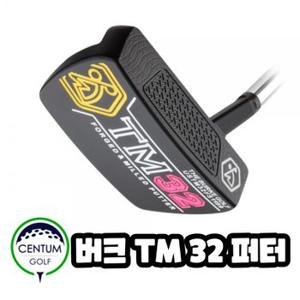 버크 BURKE TM 32 블랙 수제 반달형 말렛 퍼터 통쇠 CNC밀링 최상의 타구 PA2288934